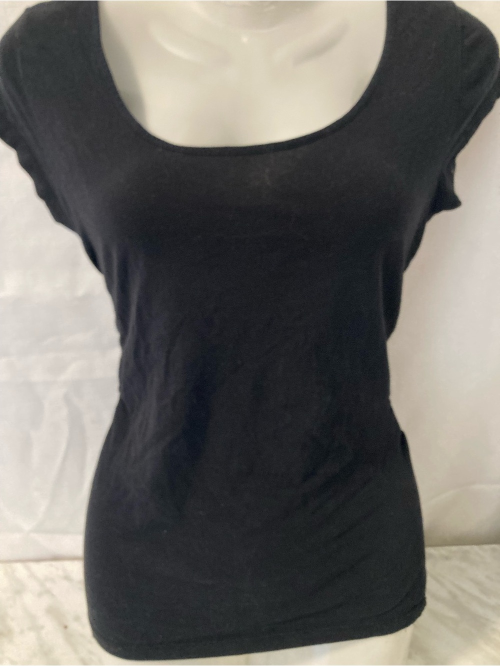 Streetwear Society Black Strappy Back Scoop Neck Top M Y2K